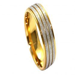 ANEL AÇO COM OURO 18K - ref.1423