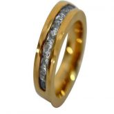ANEL FOLHEADO A OURO 18k