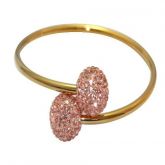 Bracelete de aço com ouro 18K ref.1396